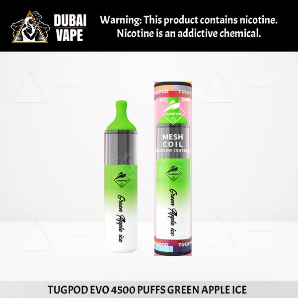 TUGPOD EVO 4500 PUFFS GREEN APPLE ICE